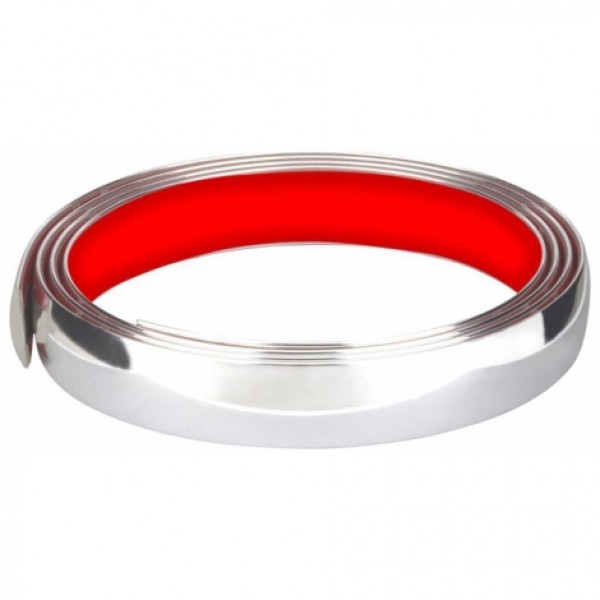 Cinta cromada autoadhesiva de 21 mm de ancho y 5 mts de longitud