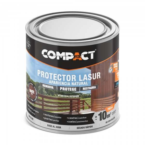 Lasur protector satinado 750ml.castaño