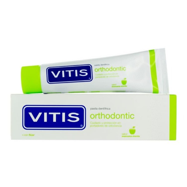Vitis Orthodontic Pasta Dentífrica Sabor Manzana-menta 100 ml