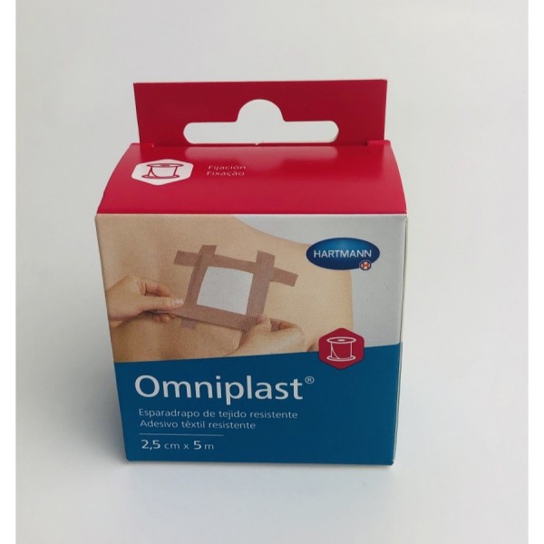 Esparadrapo Hipoalergico Omniplast Tejido Resistente 5mx2,5cm