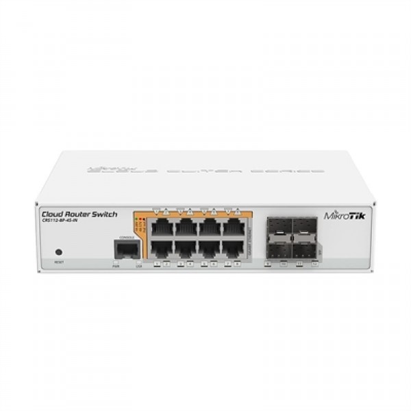 Mikrotik crs112-8p-4s-in switch 8xgb 4xsfp l5