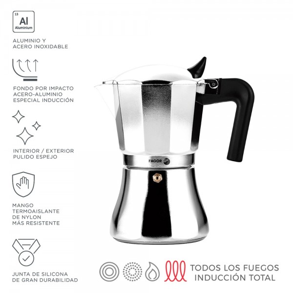 Cafetera cupy de aluminio 12 tazas