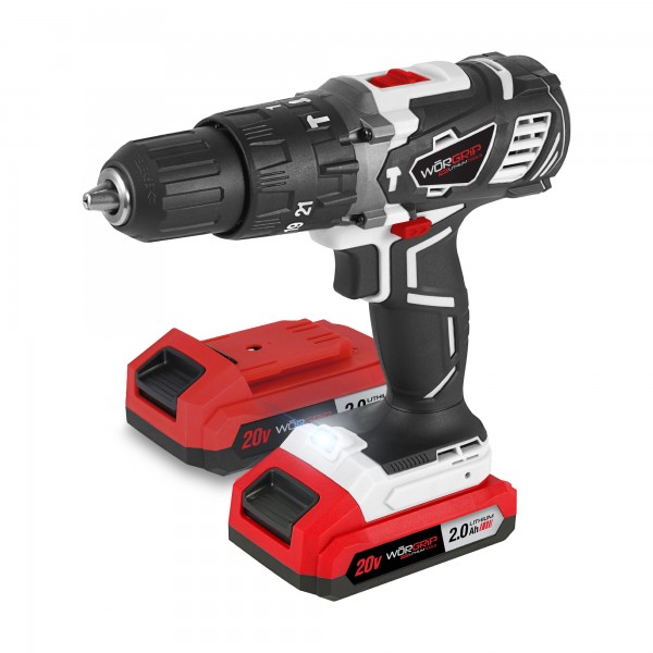 Taladro percut.worgrip  20v. 2 bat 2.0ah