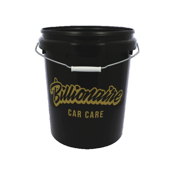 Cubo de Lavado de Coche 20 litros Billionaire Bucket Black Ideal para Limpieza de Vehículo Exterior a Mano Color Negro