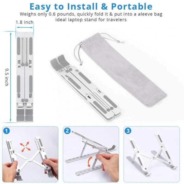 Ewent ew1266 soporte portátil viaje aluminio 17"