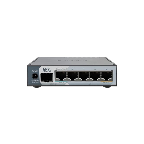 Mikrotik e60iugs hex router 5xgbe poe-i/o 1x2.5sfp