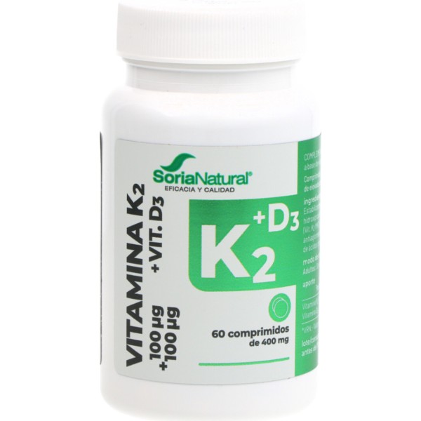 Soria Natural Vitamina D3 + K2 Alta Absorción 60 Comprimidos