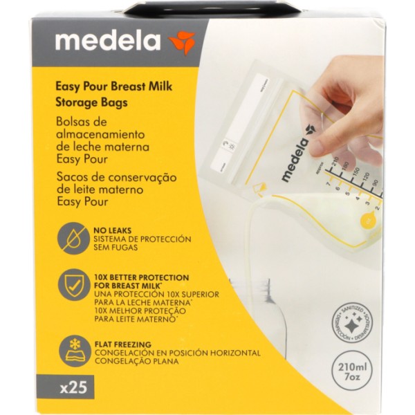Medela Bolsas de Almacenamiento de Leche Easy Pour 25 Unidades 210ml
