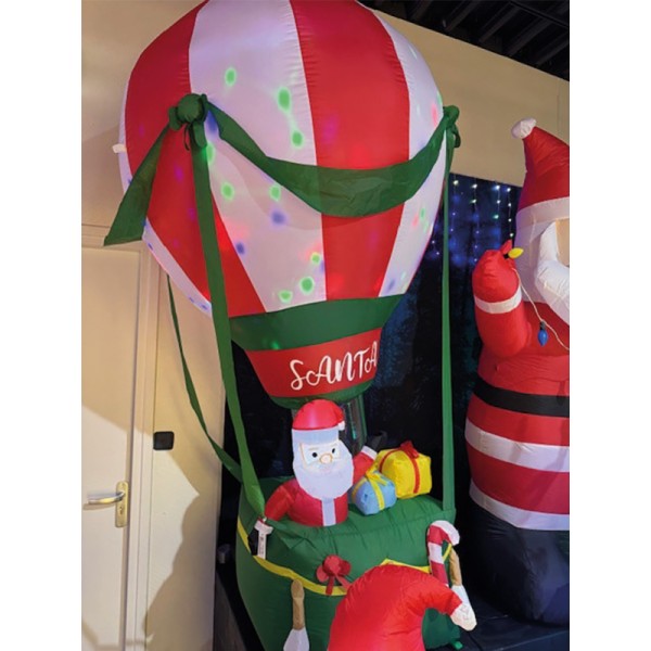 Globo inflable con papá noel con luz