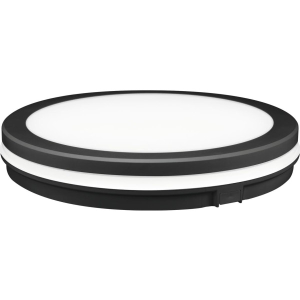 Aplique led redondo negro ip65 20w.cct
