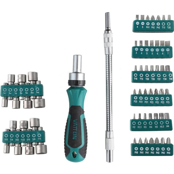 Destornillador portapuntas carraca 58pc.