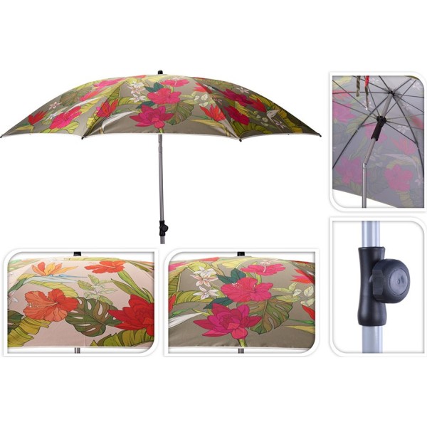 Sombrilla de playa de flores, colores surtidos, ø200 x 180 cm