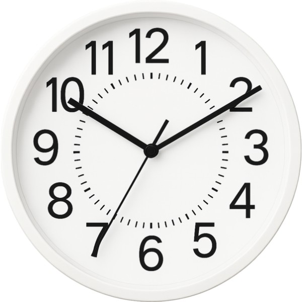 Reloj pared blanco redondo 20cm