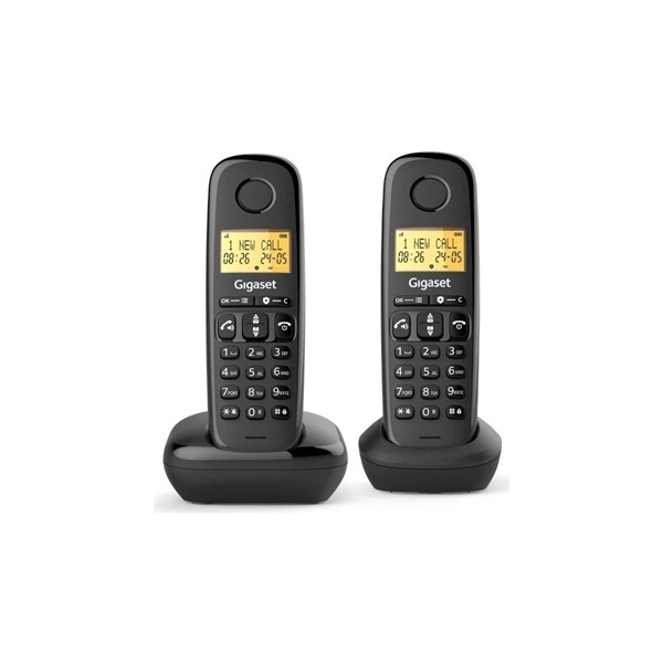 Gigaset basic 100 inalámbrico dect negro duo