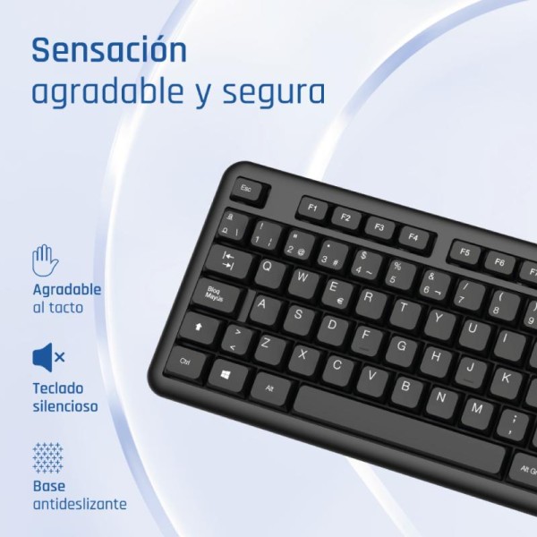 Iggual teclado usb estándar ck-office-105t negro
